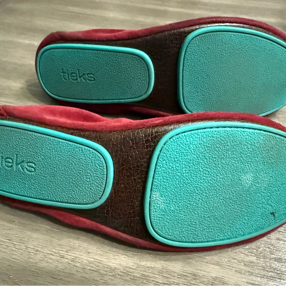 Tieks Burgundy Suede Ballet Flats - Picture 4 of 5